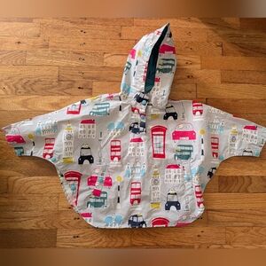 Mini Boden Kids London Print Rain Poncho Jacket